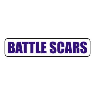 Battle Scars Sticker (Purple)